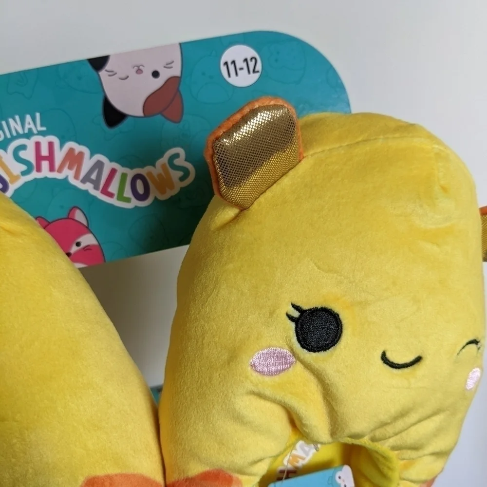 Rare Squishmallows Slippers Dumbo Octopus Yellow Limited Release